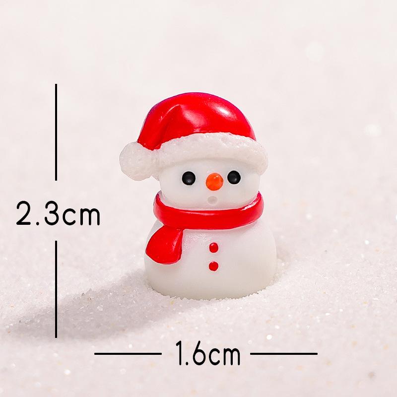 Christmas Simulation Cute Snowman Micro-landscape Car Decoration, Resin Craft Decorative Small Decoration Accessories