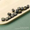 Ebony Wood Barrel Beads 9x8mm with 1.5mm Hole - DIY Hairpin Accessories, Tibetan Retro Style A108
