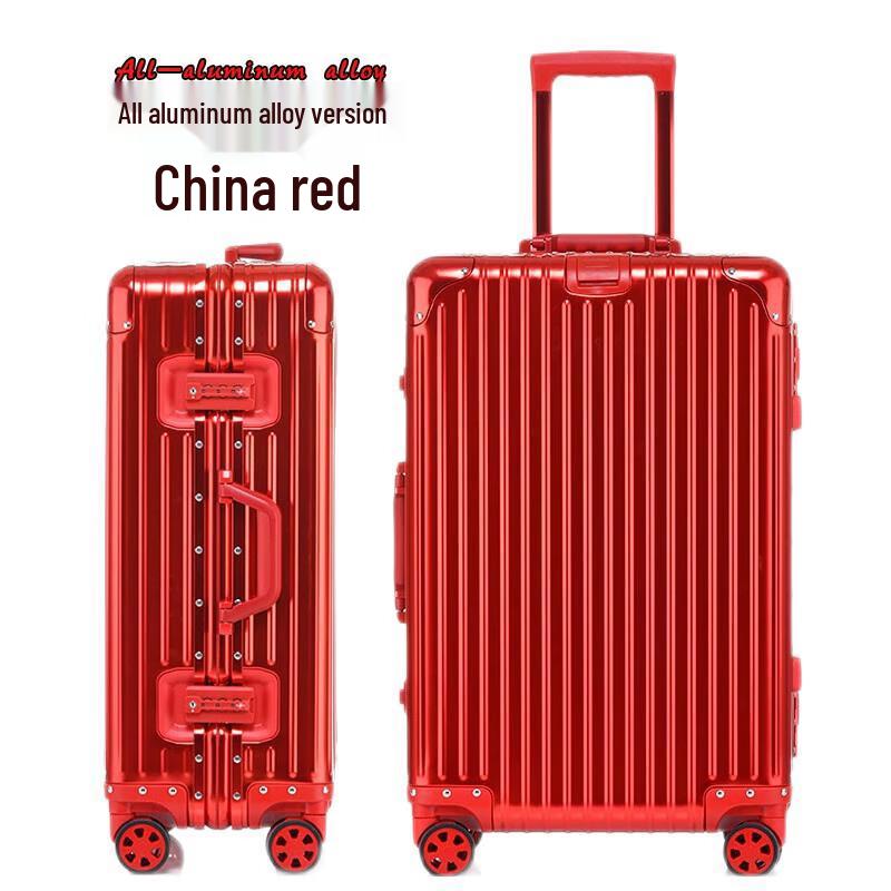 All-Aluminum Spinner Luggage with Combination Lock 24 inch
