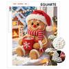 Christmas Pearl Painting Kit Handmade DIY Gingerbread Man Drinking Cocoa Home Decoration Painting