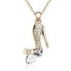 Lovers Elegant Glass Romantic Jewelry Shoe Fantasy Lady Cinderella Gift Statement Women Heel Pendant Crystal High Necklace