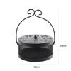 Retro Iron  Mosquito Coil Holder with Cover Vintage Mosquito Repellent Incenses Rack Household Aromatherapy Burner