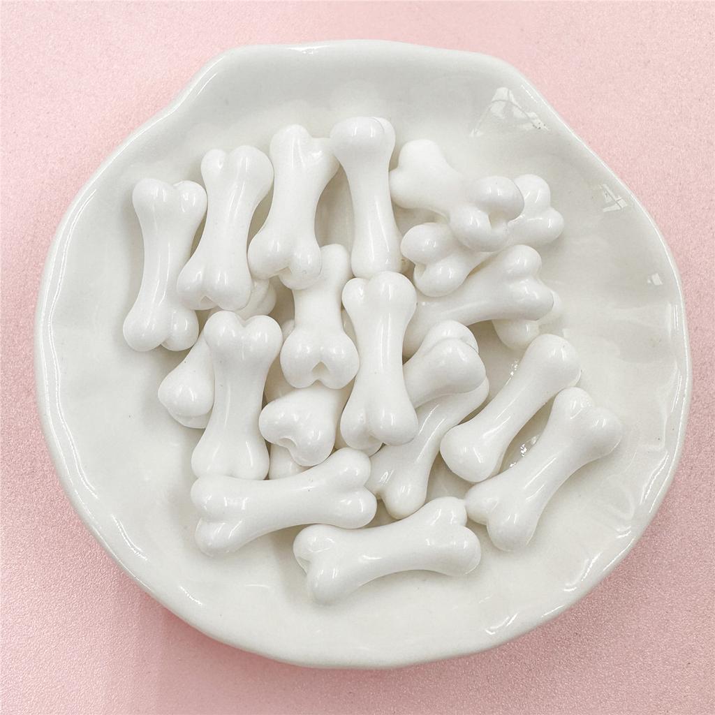 Simple Fashion Bead 20Pcs Fashion Colored Bones Beads 8.6*20mm Acrylic Handmade Materials  Exquisite Jewelry