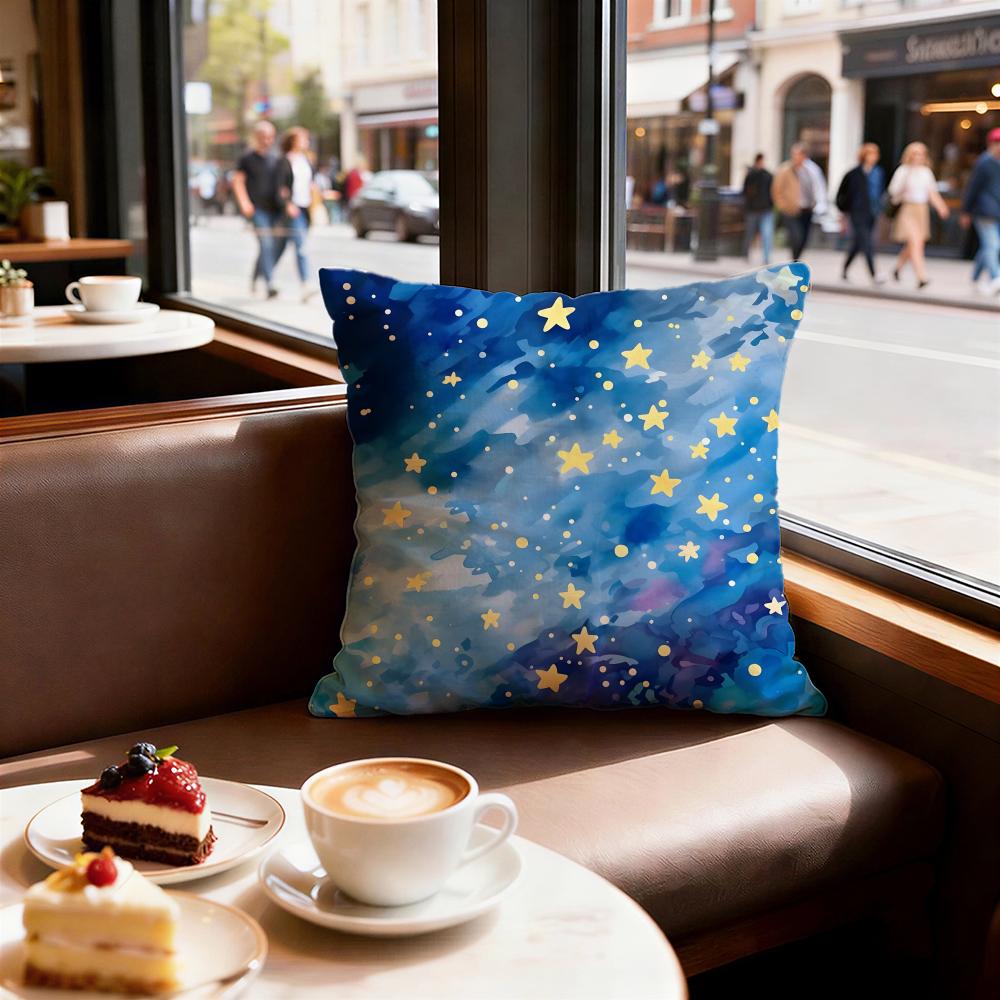 The Starry Sky Cushion Cover Set of Decorative Short Plush Pillow Covers for Sofa Soft Cushion Case X Cm