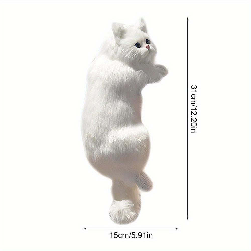 

1 шт. Имитация кошачьего меха Пушистые подвесные украшения Реалистичная кошка Декоративные фигурки животных Плюшевая настольная модель котенка Домашний подвесной декор 01