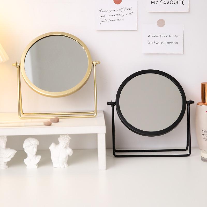 Special Edition High-End Desktop Makeup Mirror - Elegant Round Design for Dressing Tables, Bedrooms, and Dorms