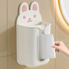Cartoon Tissue Box Wall Mounted Napkin Paper Rack Towel Napkin Container Bathroom Adhesive Paper Dispenser Organizer