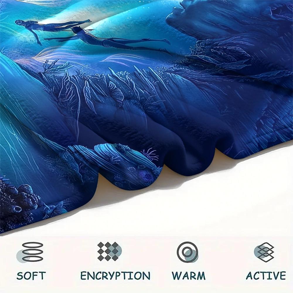1 Stück Avatar-Print Flanelldecke, Hohe Qualität, Bequem für alle Jahreszeiten, Heimdekoration, Wärme und Komfort, Perfekt für Weihnachtsgeschenke
