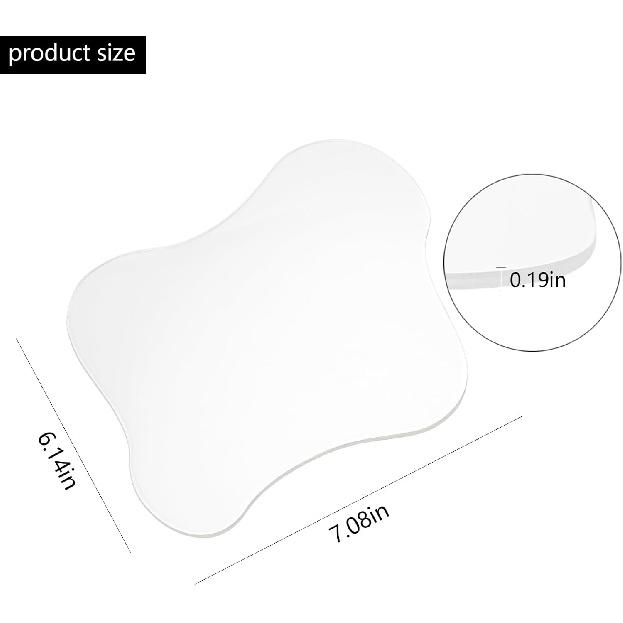 3 Pcs Acrylic Irregular Coasters Cloud Shape Cup Mats Transparent Cute Coaster for Tabletop Protection Home Decor for Coffee Table, Stone Tables,