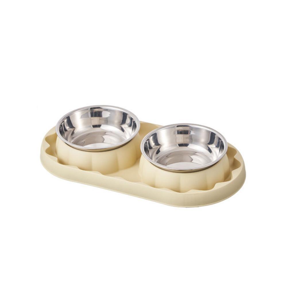 Stainless Steel Pet Food Bowl Leakproof Pet Dog Feeder Simple Dog Food Dispenser  For Cats Dogs