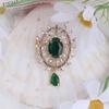 1pc Vintage Rhinestone Women's Brooch & Pin Jewelry - Retro Elegant, Fine Craftsmanship, Unique Design, for Scarves/Jackets/Bags