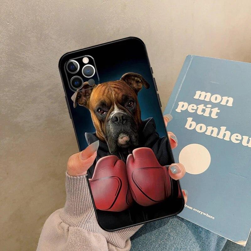 Etui na telefon Boxer Dog do iPhone'a Samsung Galaxy Redmi Xiaomi Oppo OnePlus Note SA 7 8 9 10 11 12 13 14 20 21 22 23 53 54 Pro Max Plus Ultra TPU Miękkie