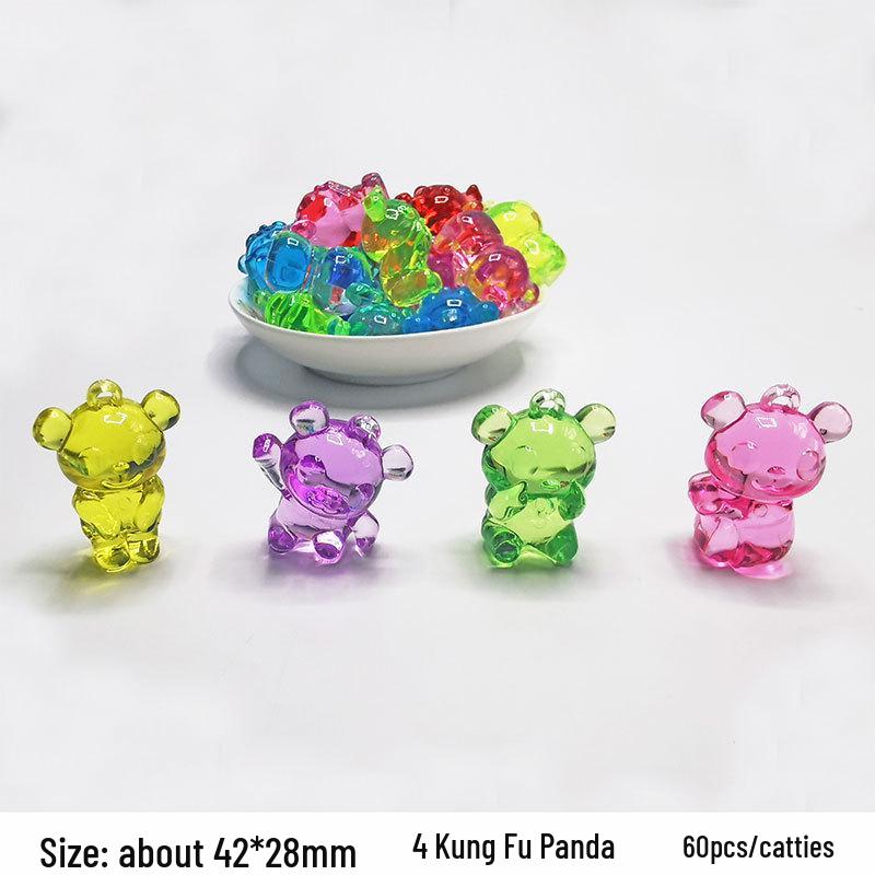 Colorful Mini Acrylic Milk Bottle Cartoon Ornaments - Cute Handmade DIY Decorative Accessories