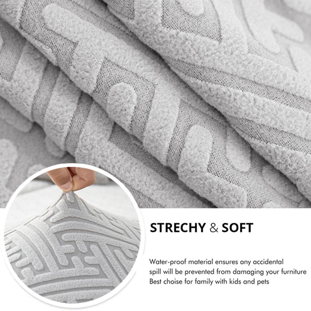 Jacquard Seat Covers For Sofa Living Room Solid Colors Elastic Sofa Slipcovers Easy Fit  Couch Covers Washable Removable Home