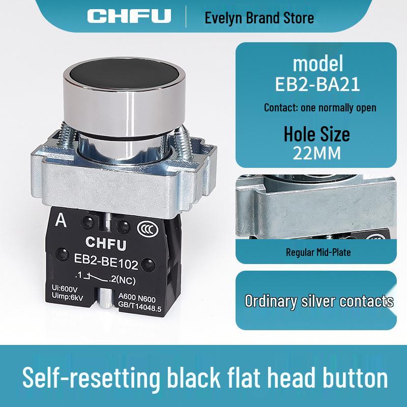 XB2 Emergency Stop Self-Locking Metal Push-Button Switch with Mushroom Head
