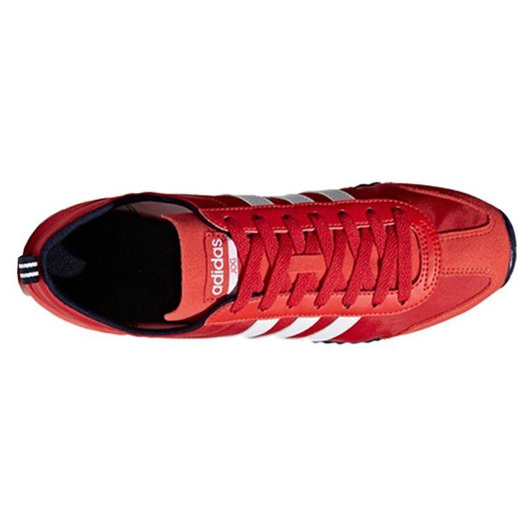 Adidas Neo Vs Jog Comfortable Suede Fabric Shock Absorption Non-Slip Low-Top Running Shoes Unisex Sneakers Red White DB0463