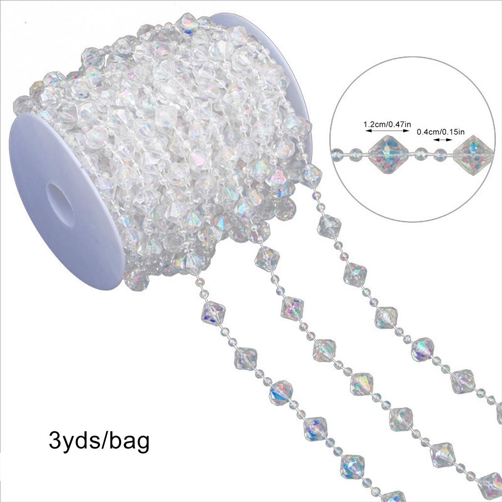 Fishing Line Artificial Pearls Flower Crystal Beads Chain Craft String Sparkling Pearls Strand For Jewelry Making Diy Craft