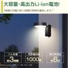Grevolt Solar Entryway Light, Outdoor, Motion Sensor, 1000lm, 60W Equivalent, 2000mAh High-Capacity Li-ion Battery, 4000k White, Automatic On,