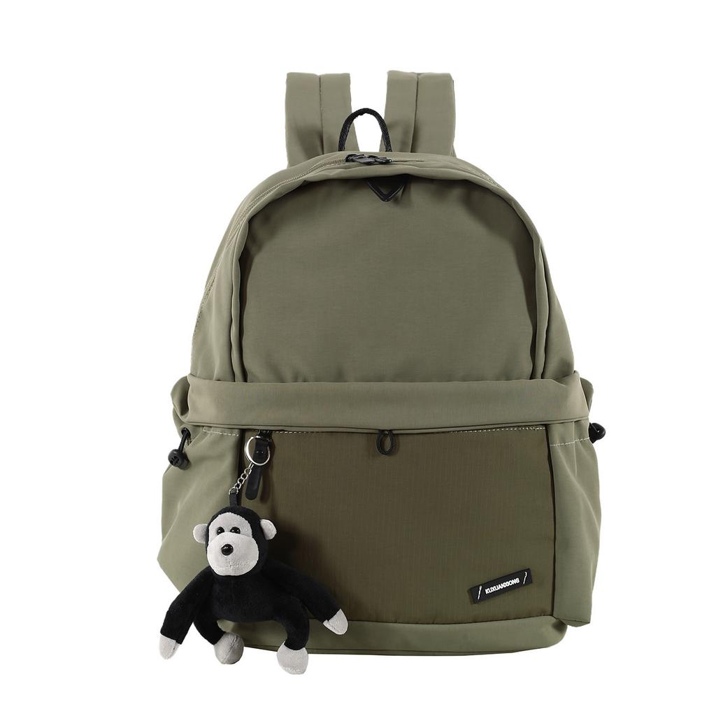 Schoolbag Wholesale Backpack Men's and Women's Backpack Spring and Summer New Solid Color Niche Schoolbag Lightweight Travel Backpack