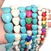 1String Multisize Natural Stone Beads Charm Heart Shaped Spacer Turquoise Beads For DIY Bracelet Necklace Jewelry Accessories