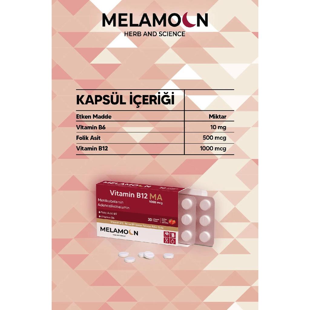 B12, B6 And Folic Acid: Nervous System, Blood Formation Support 1000mcg 30