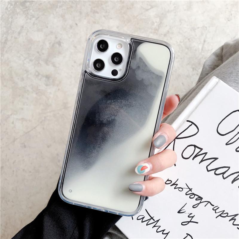 In Stock Luminous Quicksand Phone case for iPhone case Luminous Liquid Sand Back Cover Glow Glitter Case for iPhone 16 15 14 13