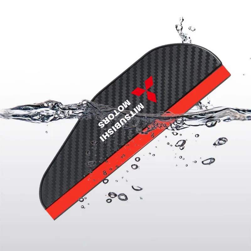 2PCS Side Mirror Rain Eyebrow for Mitsubishi Compatible with All Models Pajero Outlander Lancer Rearview Mirror Rain Shield Acce AV2