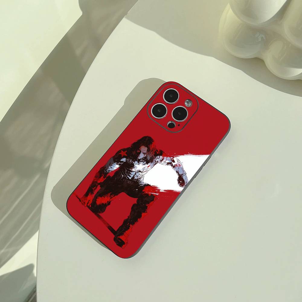 

B-Bucky- Barnes Winter -S-Soldier Phone Case For iPhone 17,16,15,14,13,12,11Pro Max, Lightweight and practical Soft Black Cover iPhone11PROMAX