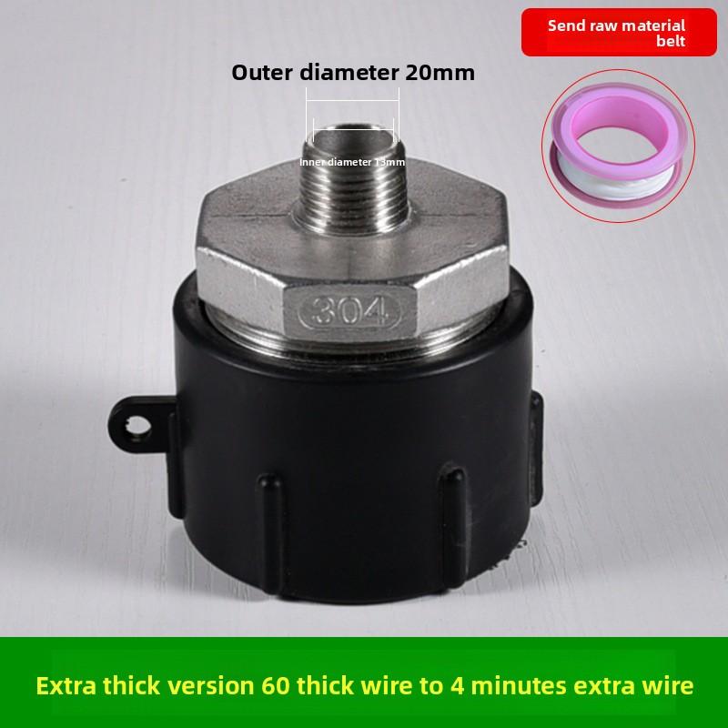 IBC Tank Tap Adapter S60X6 Coarse Thread Garden Quick Connect Faucet Alloy Tank Tap 1/2'' 3/4'' 1000 Liter Ibc Tank ValveFitting