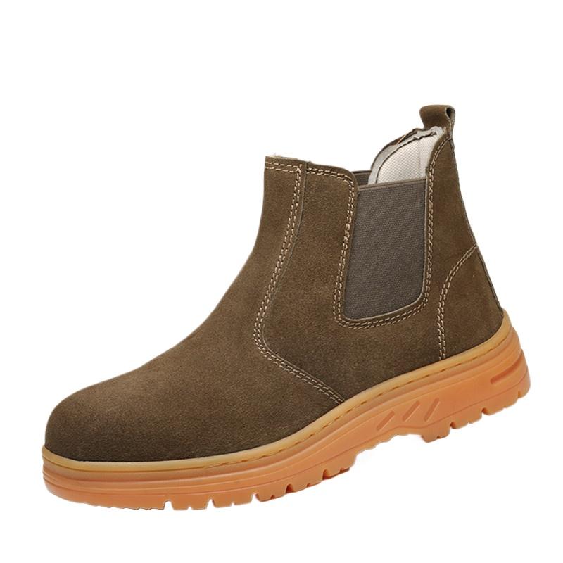 

Обувь для страхования труда, защитная обувь из стали Baotou с защитой от проколов и ударов, защитная обувь для сварщиков из воловьей кожи с антибархатом 46