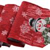 Holiday Snowman Table Cover In Cotton Linen Material For Christmas Celebration