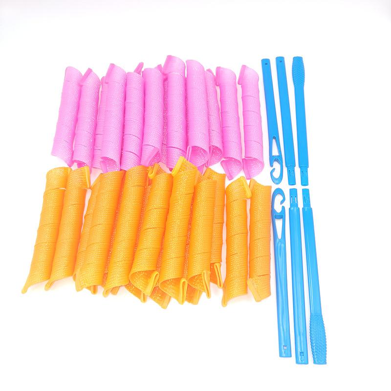 30 Pcs Variety Magic Manual Curler Magic Hair Curler Curling Rod Spiral Curler Multi-Color Optional 45CM