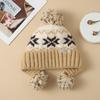 Ladies Snowflake Christmas Wool Hat Winter Fleece Thickened Cold Warm Hat Outdoor Travel Ear Hat New