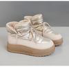 K2905 Women's High-Top Thick-Soled Velvet-Lined Cotton Shoes for 2024 Autumn/Winter