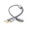 Cable Headphone Jack Headphone Cable 1 Female to 2 Male AUX Cable Cable Converter Y Splitter Cable