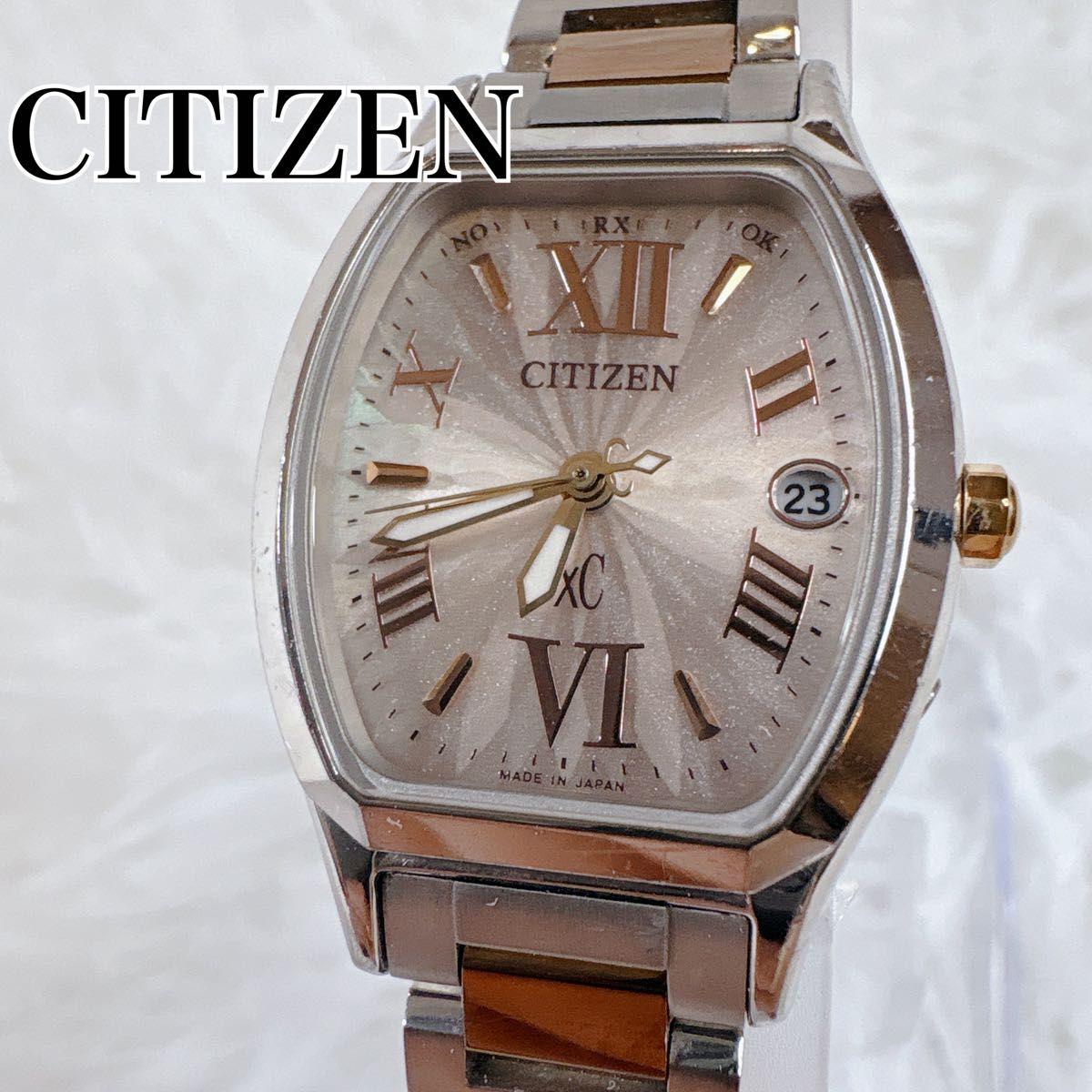 CITIZEN xC Citizen Cross Sea Eco Drive Radio Solar Tonneau Type Titania Date Roman Numeral Minisol Eco