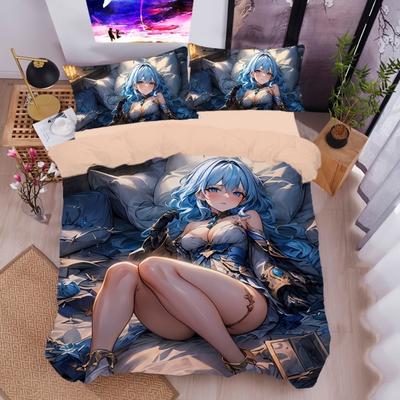 Anime character,Microfibre Bedding Sets,Children'sBirthday Gift  with Zip Room Decor Duvet Cover for Teenagers Adult Duvet Cover