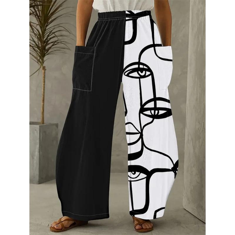 Women's Fall And Winter Pants Exquisite Three-dimensional Abstract Human Face Printing Pants Casual Versatile Street Pants