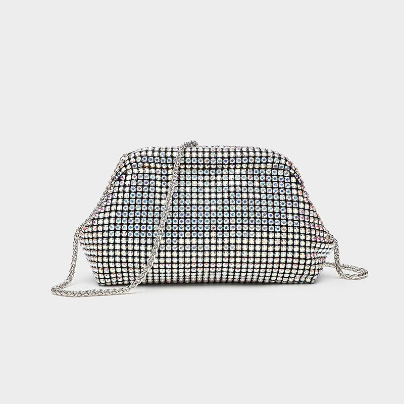 2024 Women's Rhinestone Evening Handbag: Diamond-Studded Clutch and Flashy Crossbody Bag