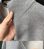Men's Slim Fit Stand-Up Collar Zip-Up Cardigan - Versatile Solid Color Knitwear for Autumn and Winter