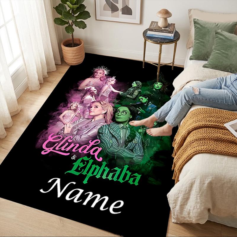 Personalized Name Light Shadow Living Room Non-Slip Area Rug Soft Carpet for Bedroom Playroom Sofa Office Home Decor Doormat