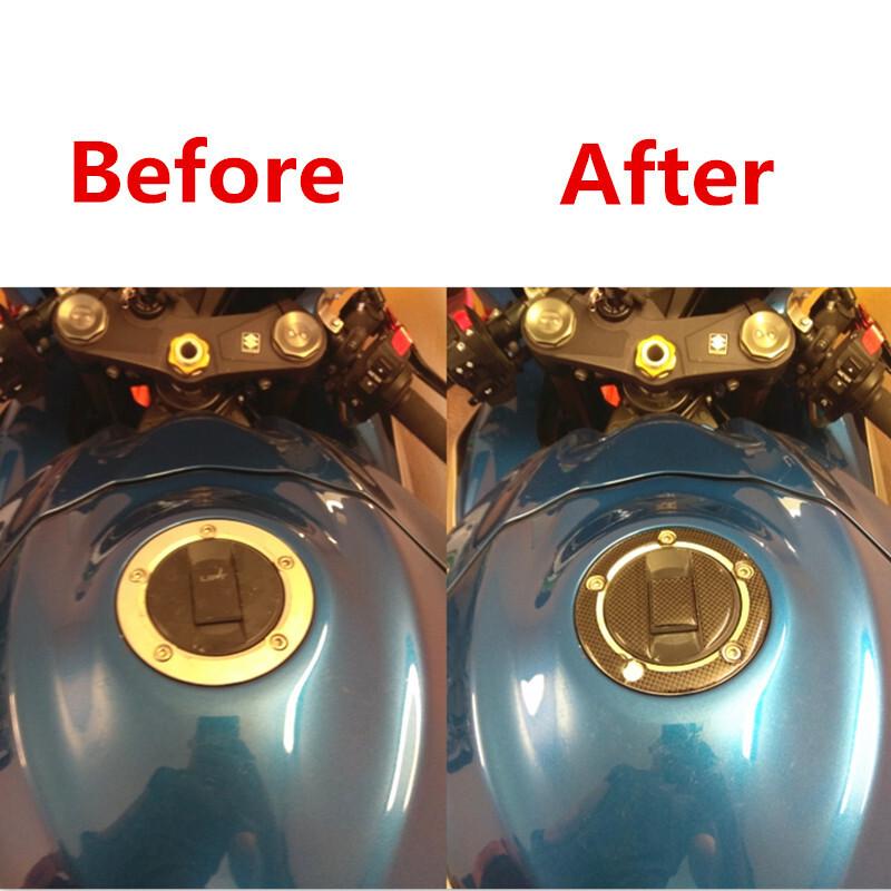 Carbon Fiber For Suzuki GSXR 1000 750 600 Fuel Tank Gas Cap Cover Sticker Decal-