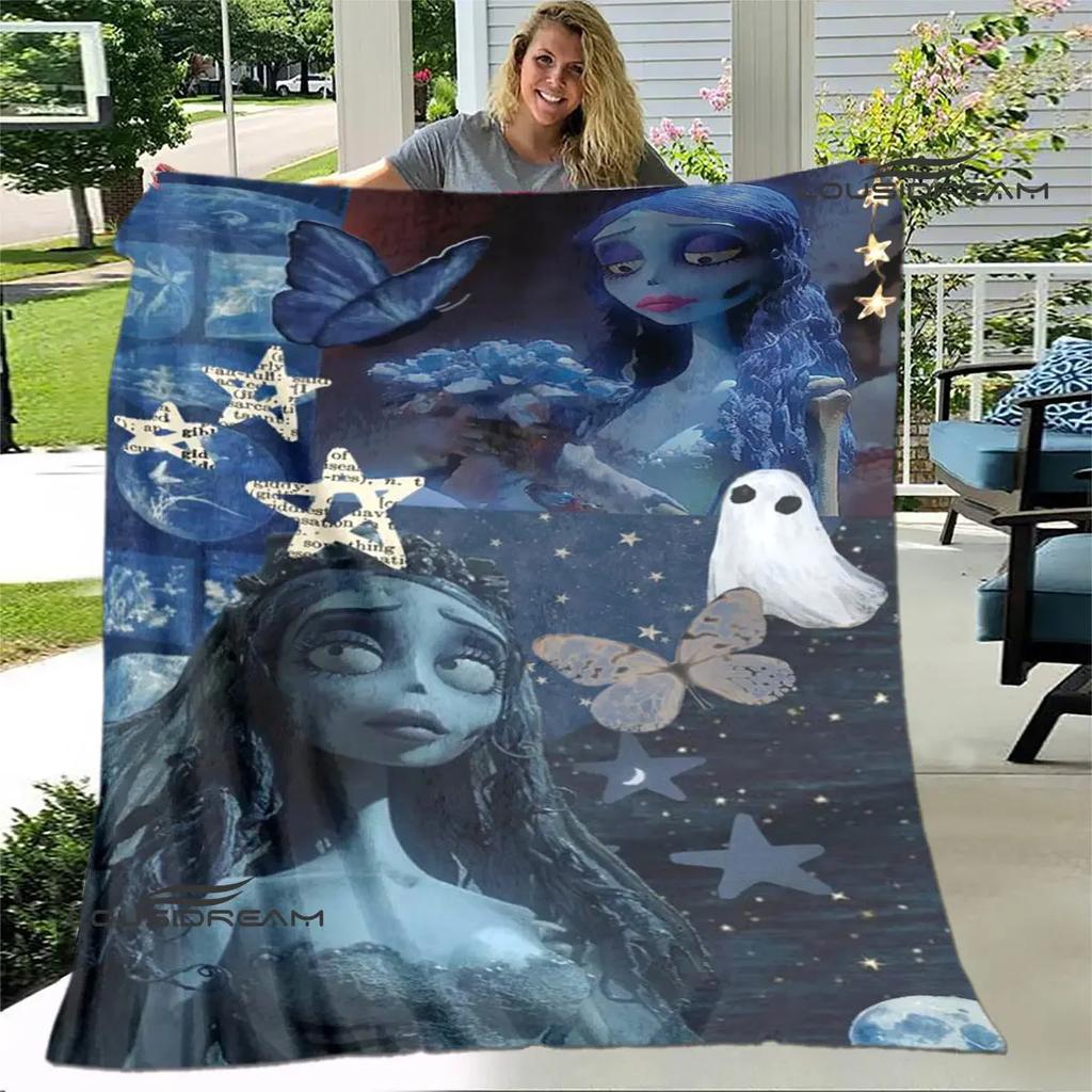 Corpse Bride Tim Burton Druckdecke Kinder Warme Decke Flanell Weich Gemütlich Decke Sofa Bett Auto Must-Have Decke Geburtstagsgeschenk