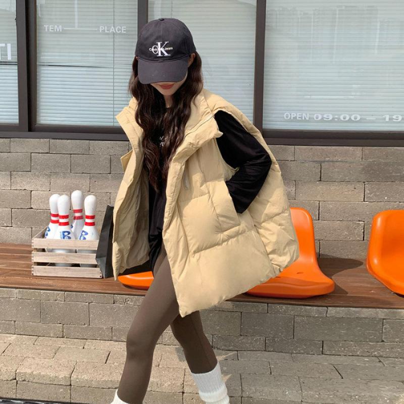 Candy Color Latest Large Size Slimming Korean Style Layered Thick Cotton Vest for Women