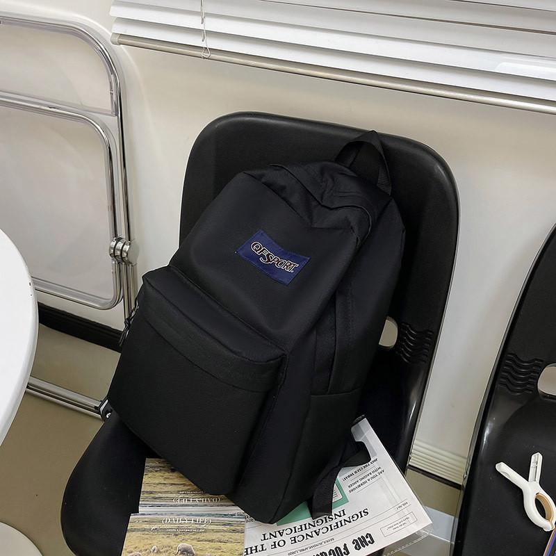 Spacious Nylon Backpack For Students With Waterproof And Wear-resistant Fabric