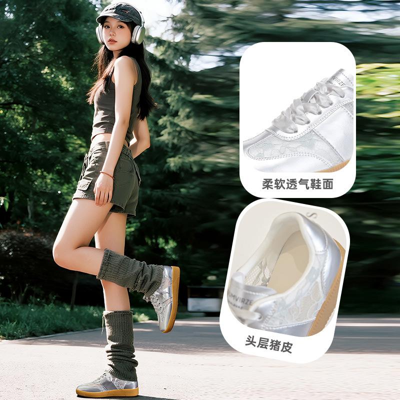 Leather Forrest Gump shoes women's 2025 summer new flat-bottomed breathable casual shoes fashion versatile little white shoes women ins style