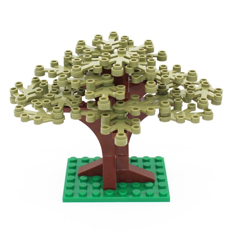 Street View Children's Toys Tree Stools Plants Toy Gifts Flowers Colorful tree Compatible MOC Accessories City Building Blocks Children's Park