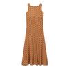   European and American Style New Women's Fashionable Classic Backless Striped Midi Dress 2256829