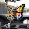 Car Mirror Hanging Accessories, Rearview Mirror Butterfly Ornaments Christian Car Accessories, Car Rosary, Cross, Driver Easter Religious Gifts, Auto