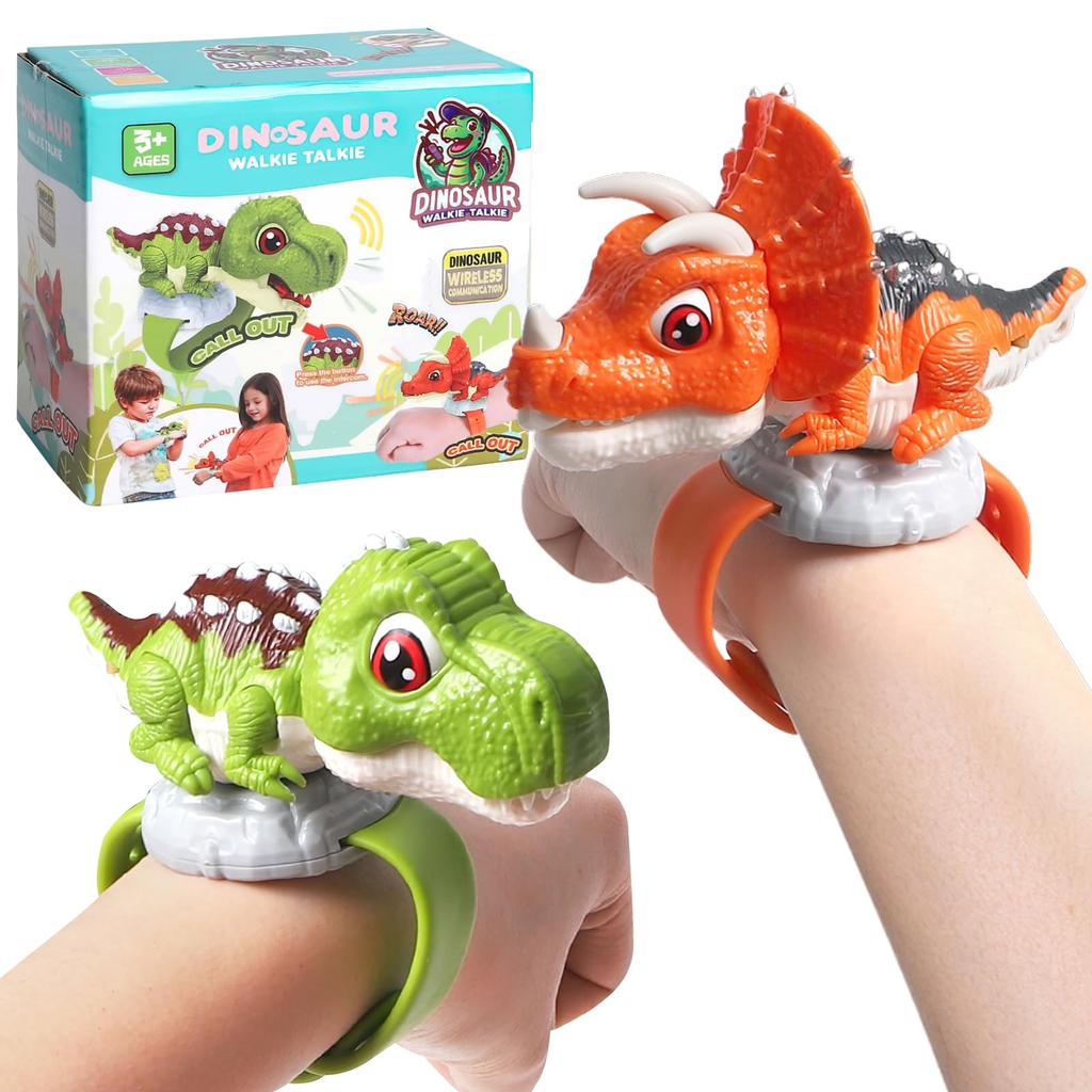 7JI Dinosaur Interactive Toy for Spy Emergency Disaster Easy Birthday Christmas Set of 2 Watch-Style Kids, Game, Parent-Child Interaction, Response,